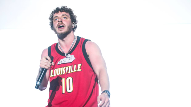 Jack Harlow performs during a concert.